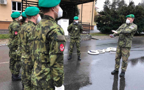 Závěrečné hodnocení odvedené práce velitelem praporu Čestné stráže AČR podplukovníkem Miroslavem Leškou