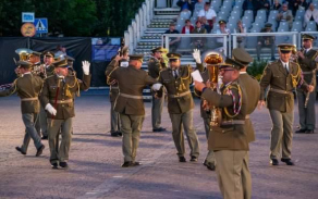 Vojenská hudba Olomouc během showprogramu.